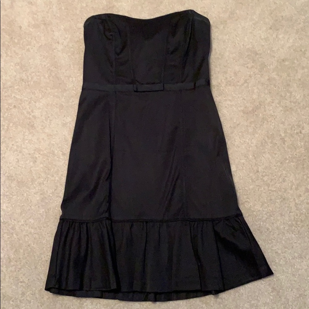 White House Black Market Strapless Black Dress